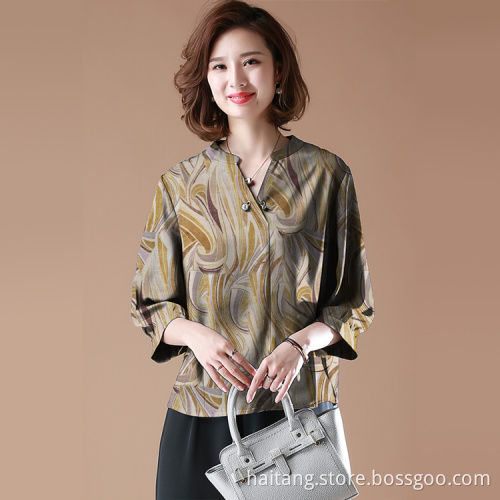 Geometric Printed Shirt Fabric Shirt Material Types Retro